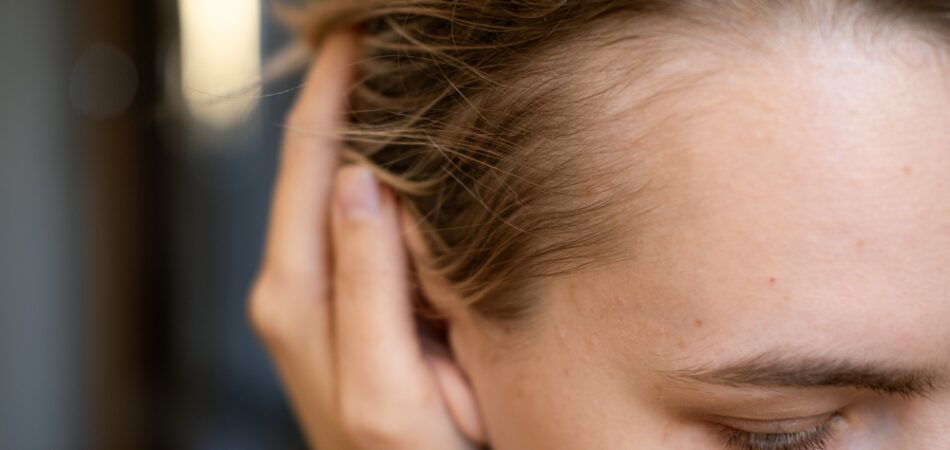 Bald,patches,on,the,head,of,a,young,woman.,hair